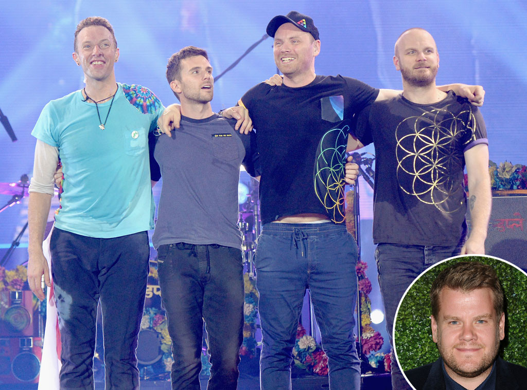 Coldplay, James Corden Coldplay, James Corden